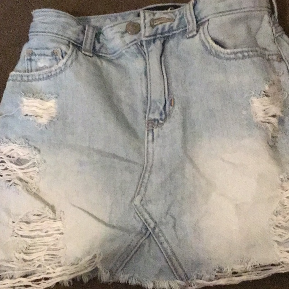 A jean skirt